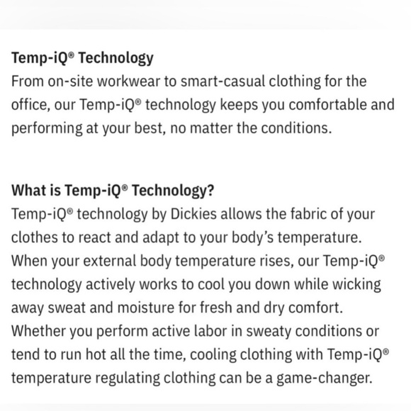 Dickies Cooling Temp-IQ Performance 30+ UV protection,chest pocket, long sleeve - Picture 7 of 9